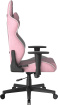 Fotel gamingowy DXRacer GLADIATOR różowo-biały, materiałowy – do długiego siedzenia 8–12 h