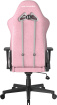 Fotel gamingowy DXRacer GLADIATOR różowo-biały, materiałowy – do długiego siedzenia 8–12 h