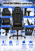 Fotel gamingowy DXRacer FORMULA czarno-szary, tkaninowy – do długiego siedzenia 8–12 h