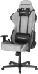 Fotel gamingowy DXRacer FORMULA szaro-czarny, tkaninowy – do długiego siedzenia 8–12 h