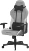 Fotel gamingowy DXRacer PRINCE szaro-biały, materiałowy
